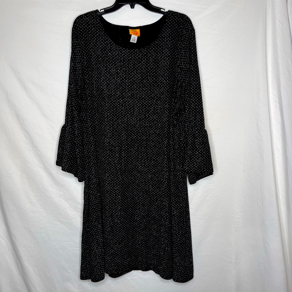 Ruby Rd Silver Evening Night 3/4 Sleeve MIDI Dress